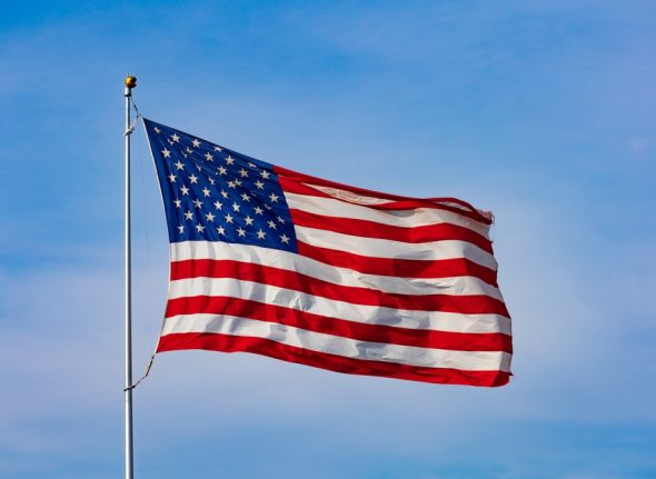 American,Flag,Flying,High,,Flag,Pole,,United,States,Of,America,